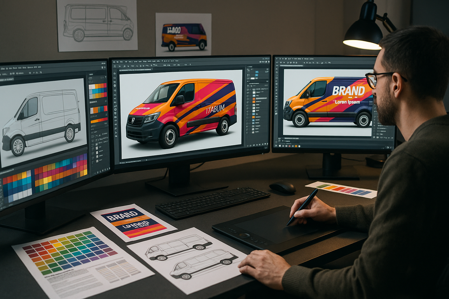 commercial wrap digital design creation 